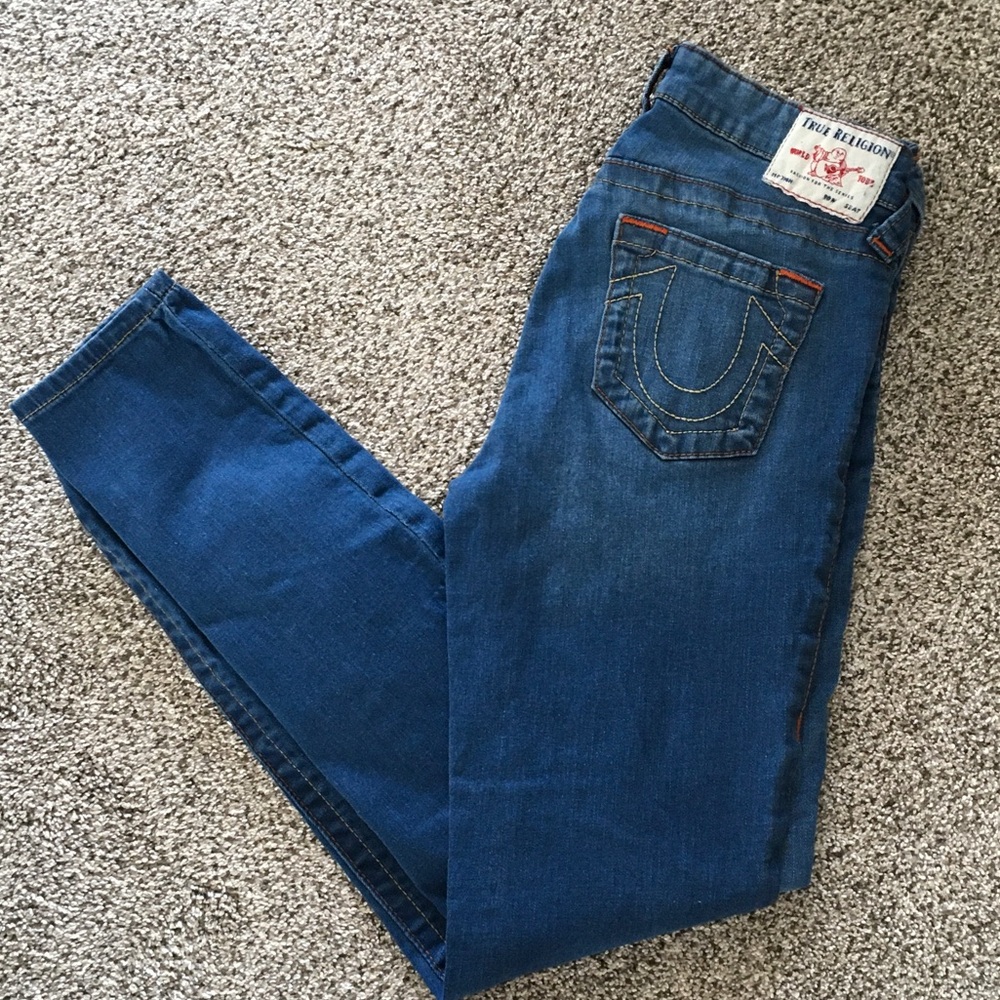 True Religion Women's Classic Blue Skinny Jeans